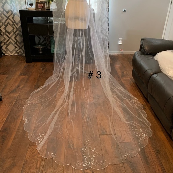 Wedding Veil, Bridal Veil, Tulle Veil, Long Veil - Picture 7 of 8